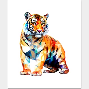 Origami Cute Tiger King Posters and Art